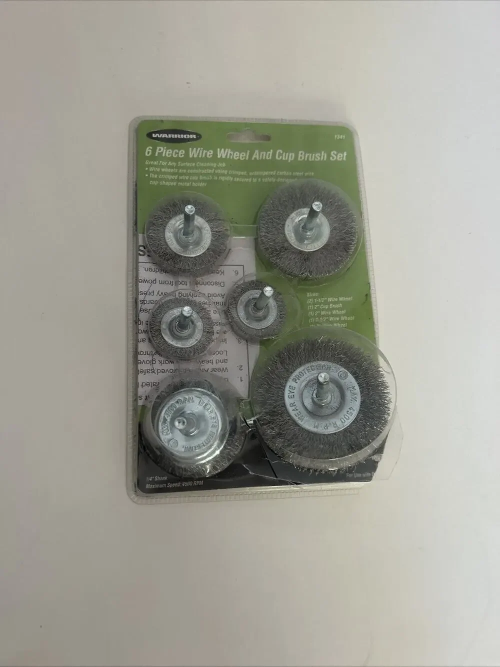 6-Pc Wire Wheel & Cup Brush Set for Drill – 1/4